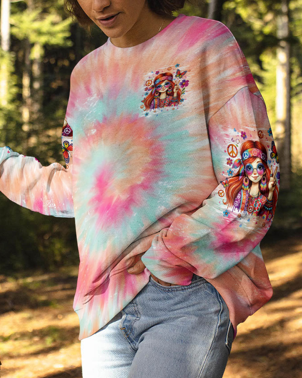 BE YOU THE WORLD WILL ADJUST GIRL ALL OVER PRINT - TLPQ0208242
