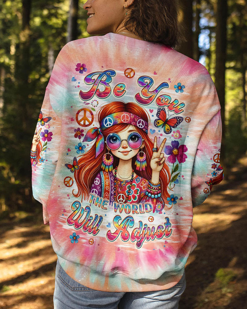 BE YOU THE WORLD WILL ADJUST GIRL ALL OVER PRINT - TLPQ0208242