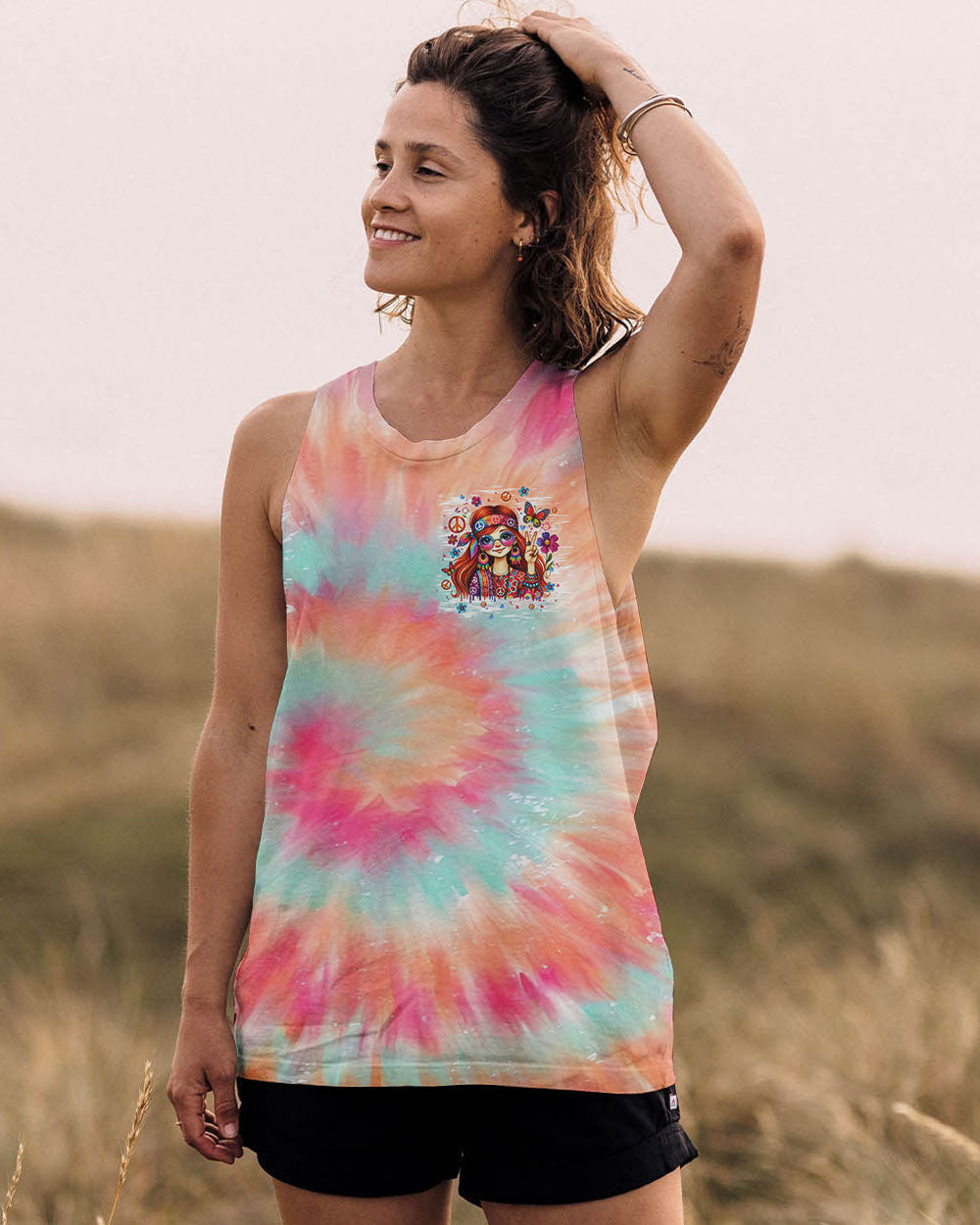 BE YOU THE WORLD WILL ADJUST GIRL ALL OVER PRINT - TLPQ0208242