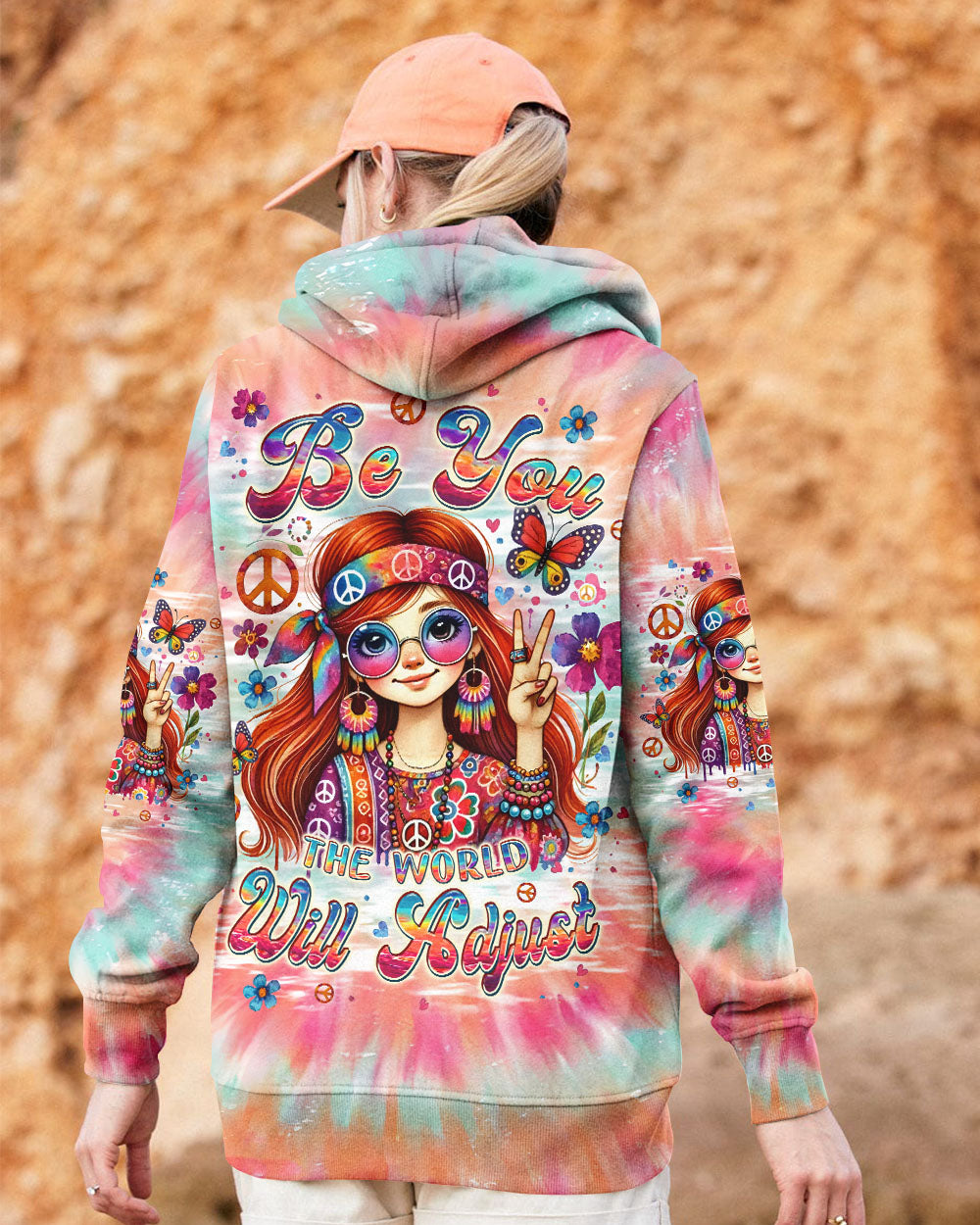 BE YOU THE WORLD WILL ADJUST GIRL ALL OVER PRINT - TLPQ0208242