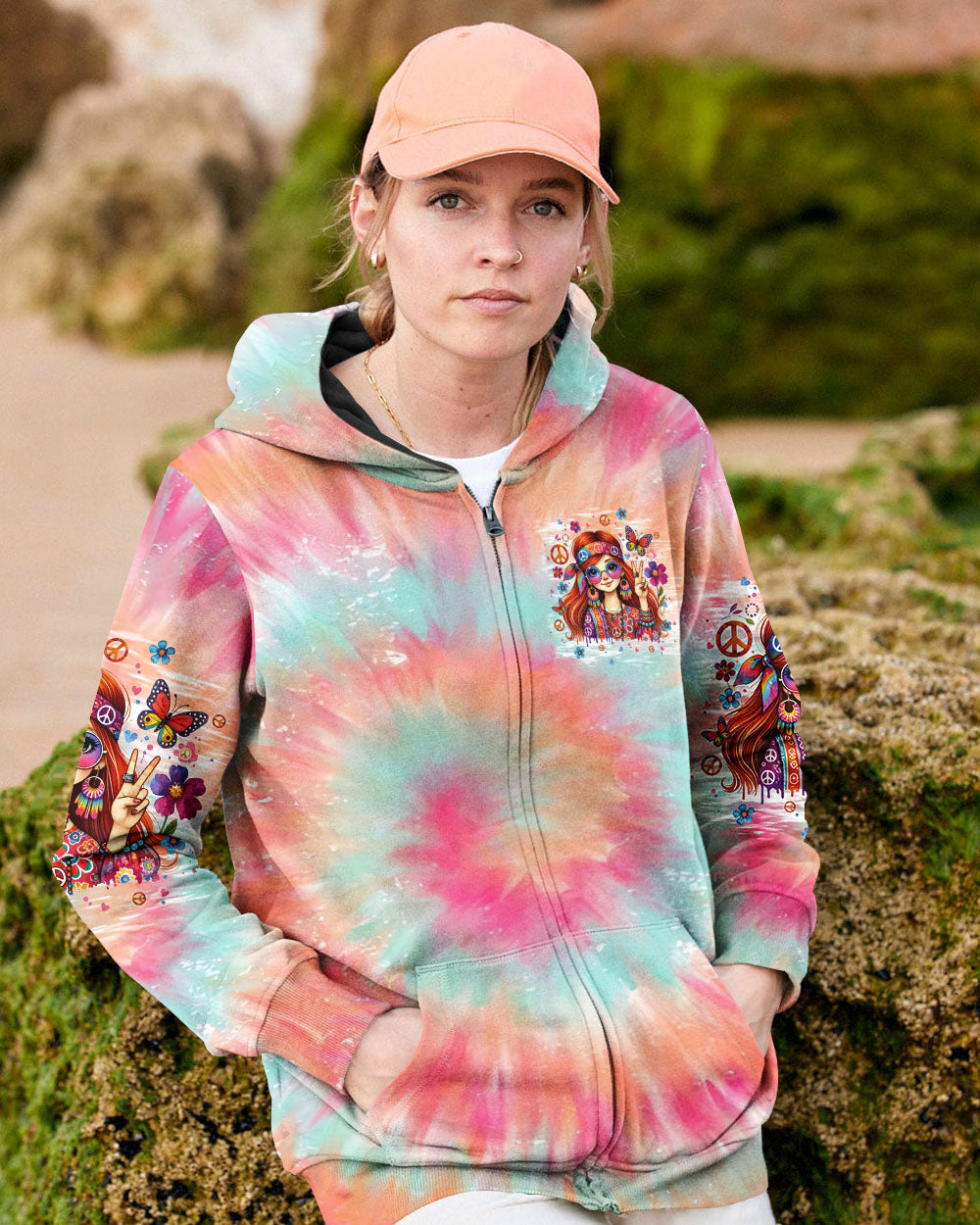 BE YOU THE WORLD WILL ADJUST GIRL ALL OVER PRINT - TLPQ0208242