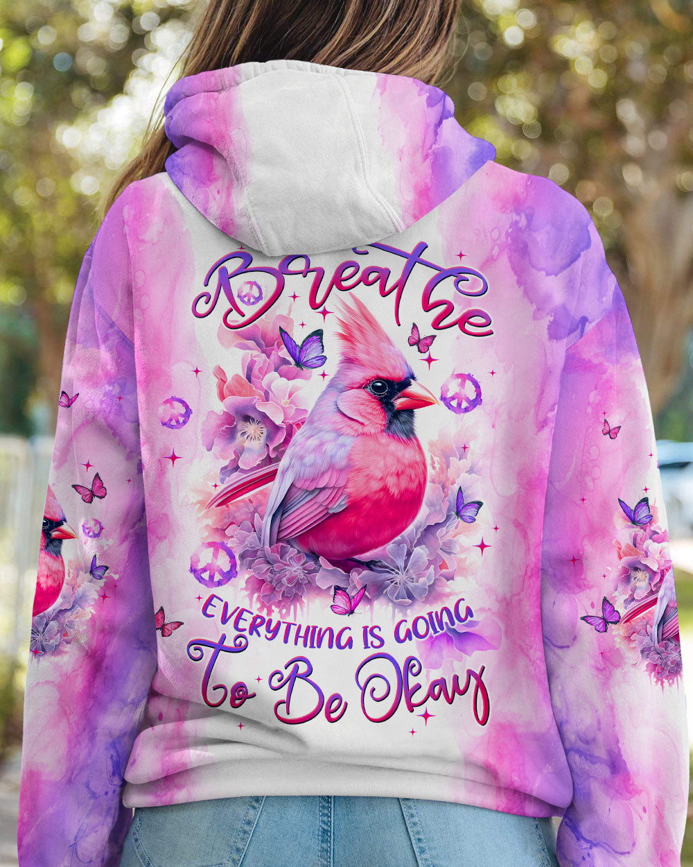 JUST BREATHE CARDINAL ALL OVER PRINT - TLTW2507241