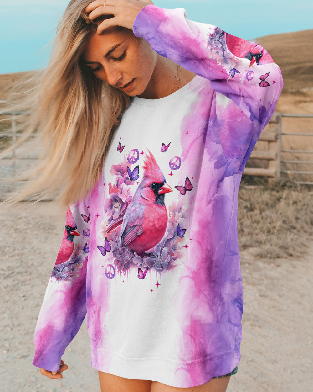 JUST BREATHE CARDINAL ALL OVER PRINT - TLTW2507241