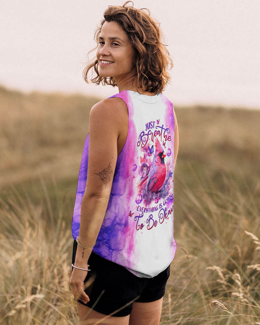 JUST BREATHE CARDINAL ALL OVER PRINT - TLTW2507241