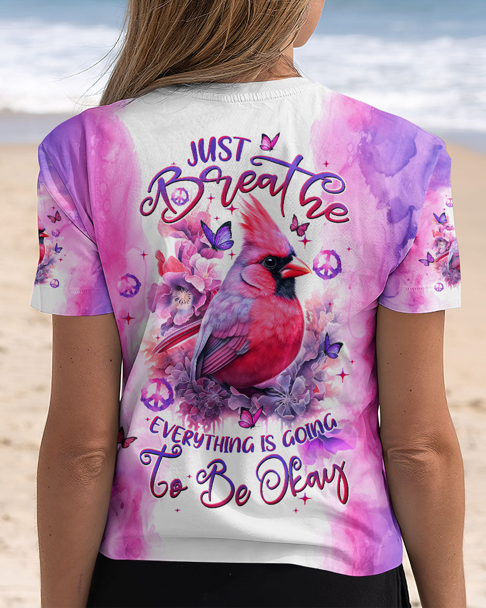 JUST BREATHE CARDINAL ALL OVER PRINT - TLTW2507241