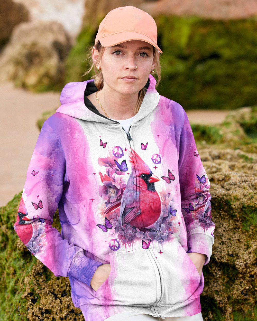 JUST BREATHE CARDINAL ALL OVER PRINT - TLTW2507241