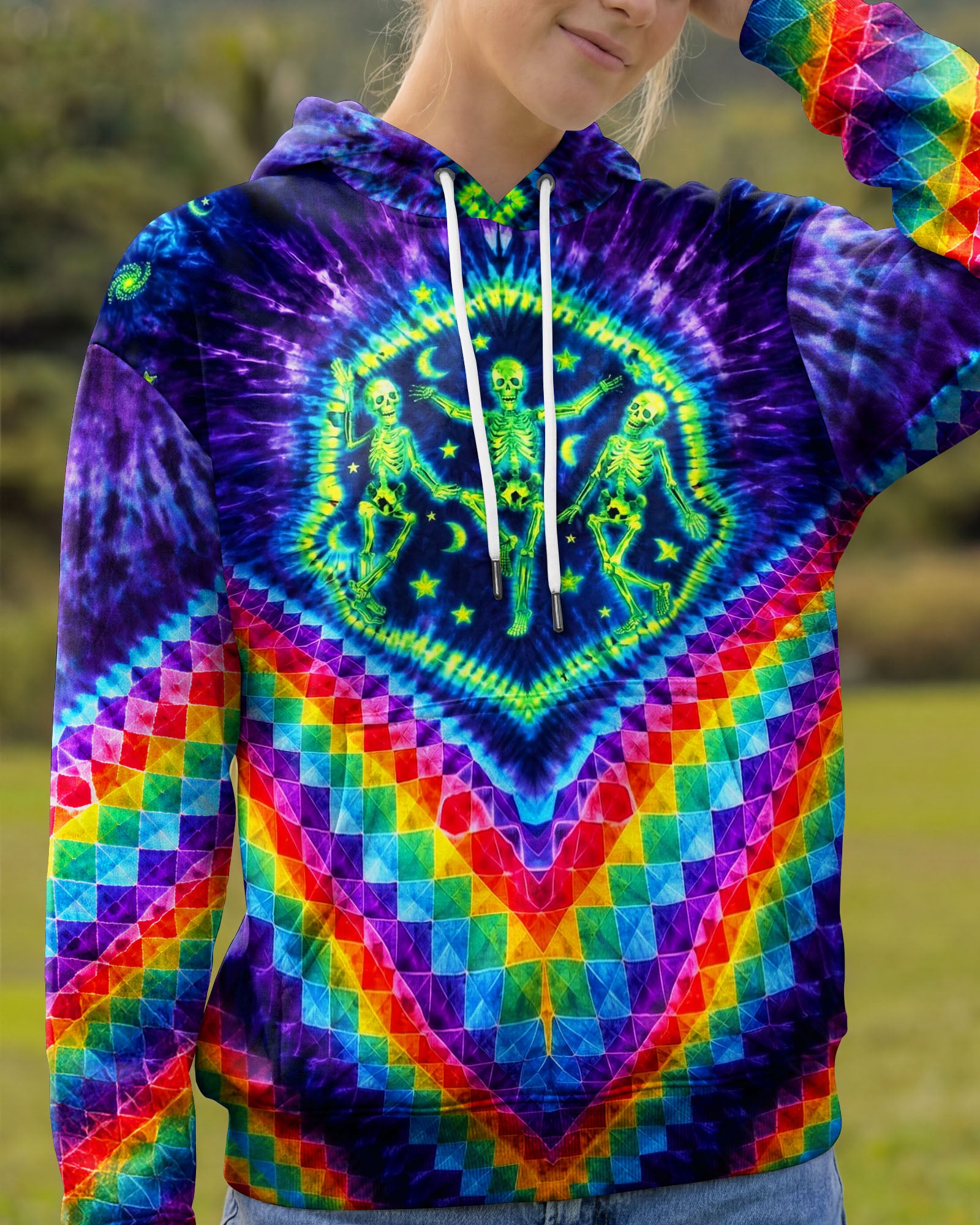 COSMIC DANCING SKELETON ALL OVER PRINT - TM0204261