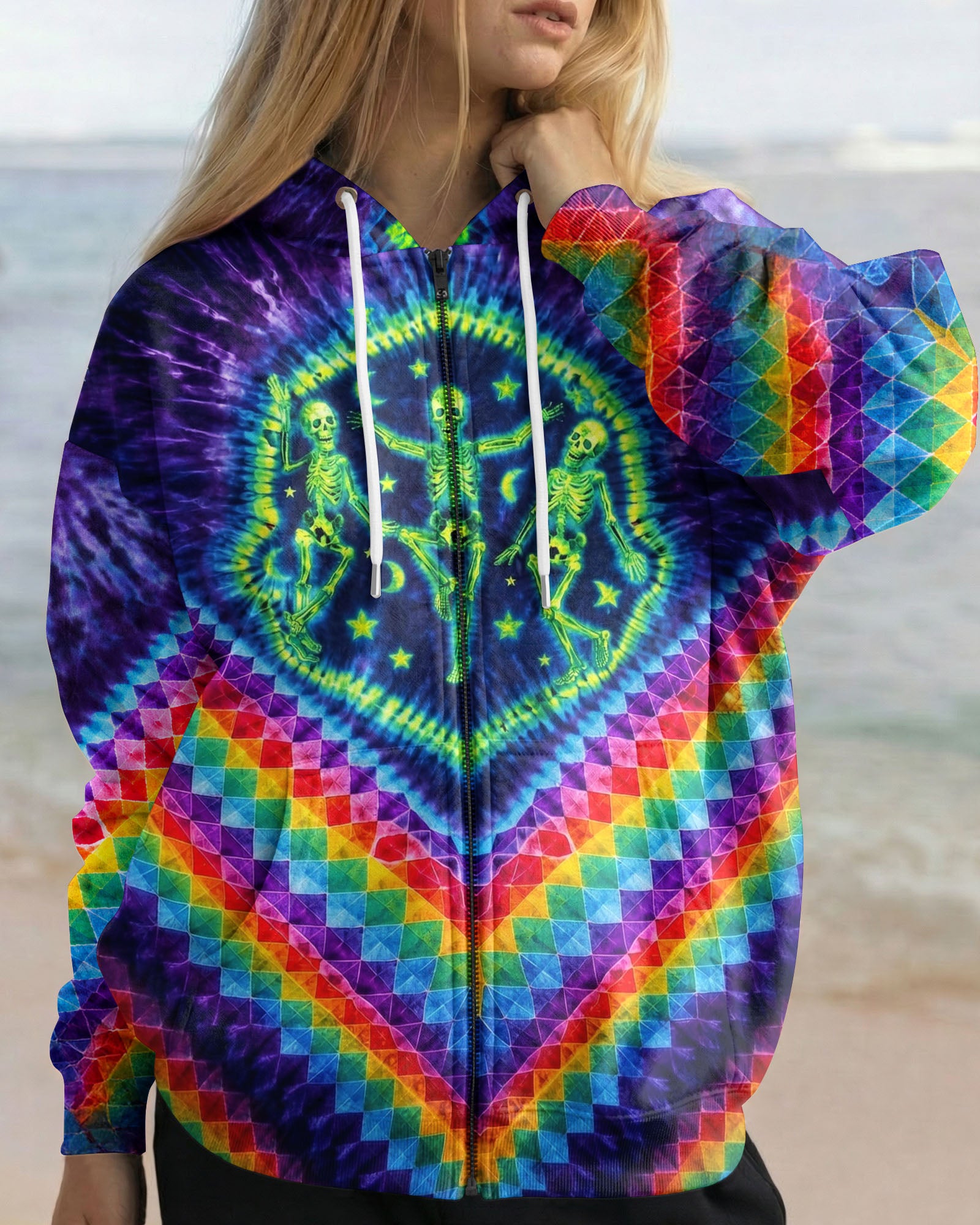 COSMIC DANCING SKELETON ALL OVER PRINT - TM0204261