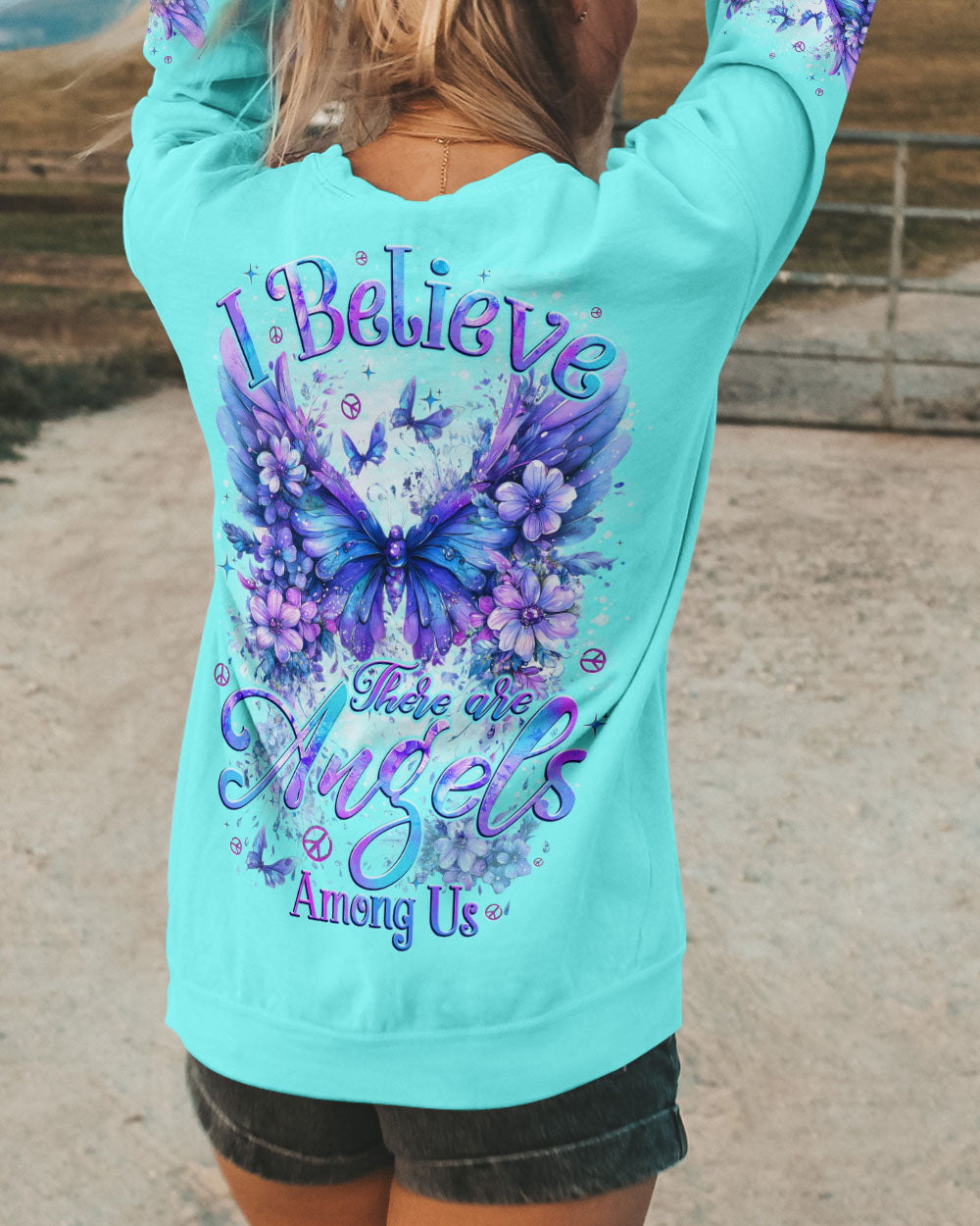 I BELIEVE THERE ARE ANGELS AMONG US WINGS ALL OVER PRINT - TYTD2009241
