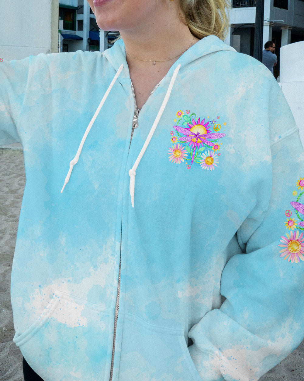 DON'T WORRY BE HIPPIE DRAGONFLY ALL OVER PRINT - TYTD2307243