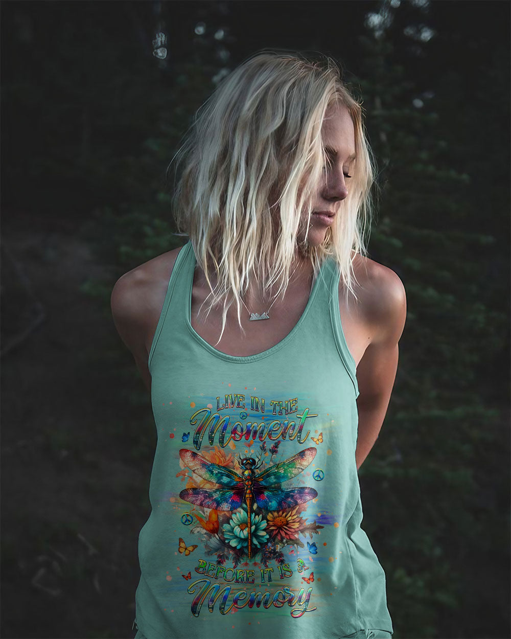 LIVE IN THE MOMENT DRAGONFLY ALL OVER PRINT - YHHG2709242