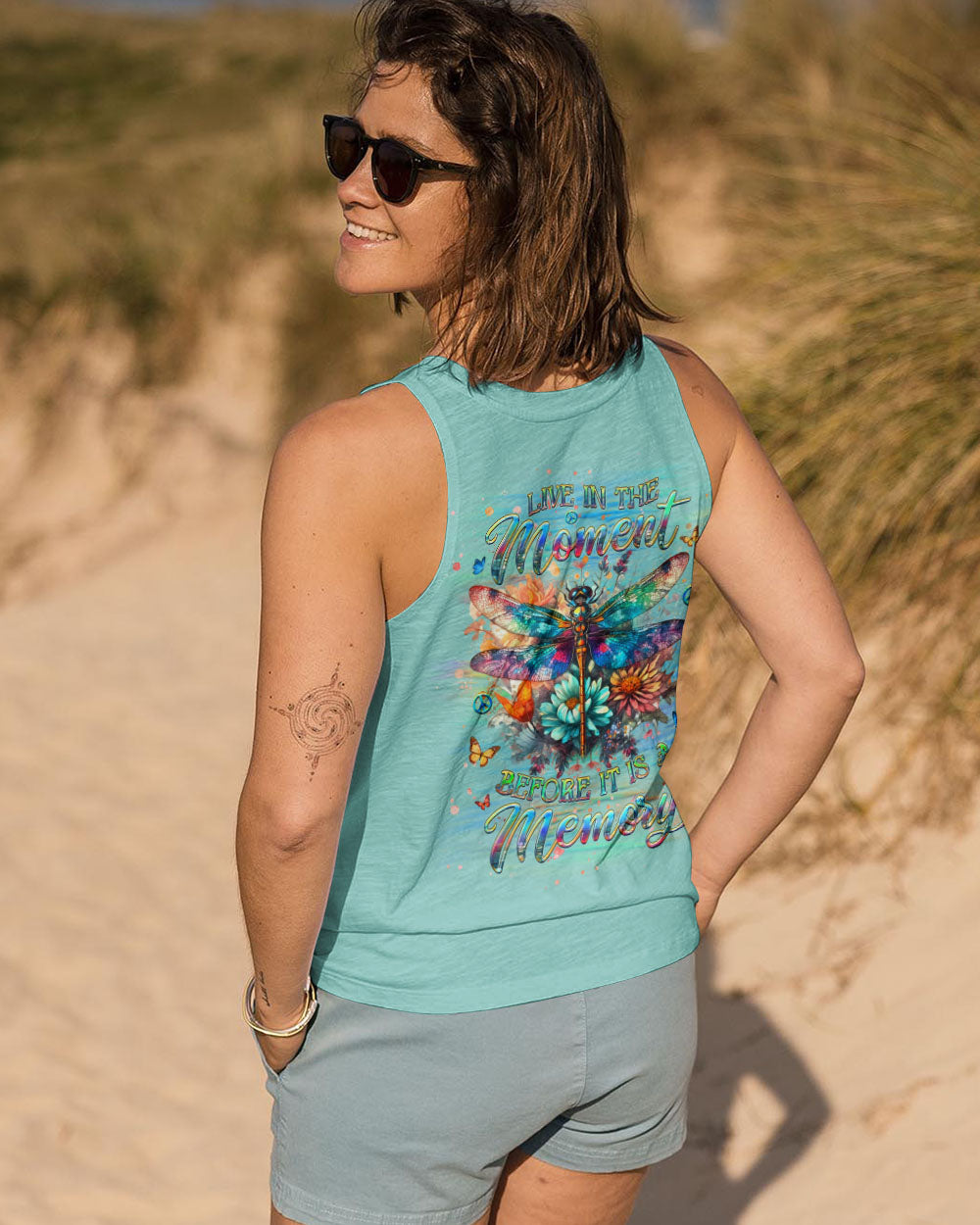 LIVE IN THE MOMENT DRAGONFLY ALL OVER PRINT - YHHG2709242