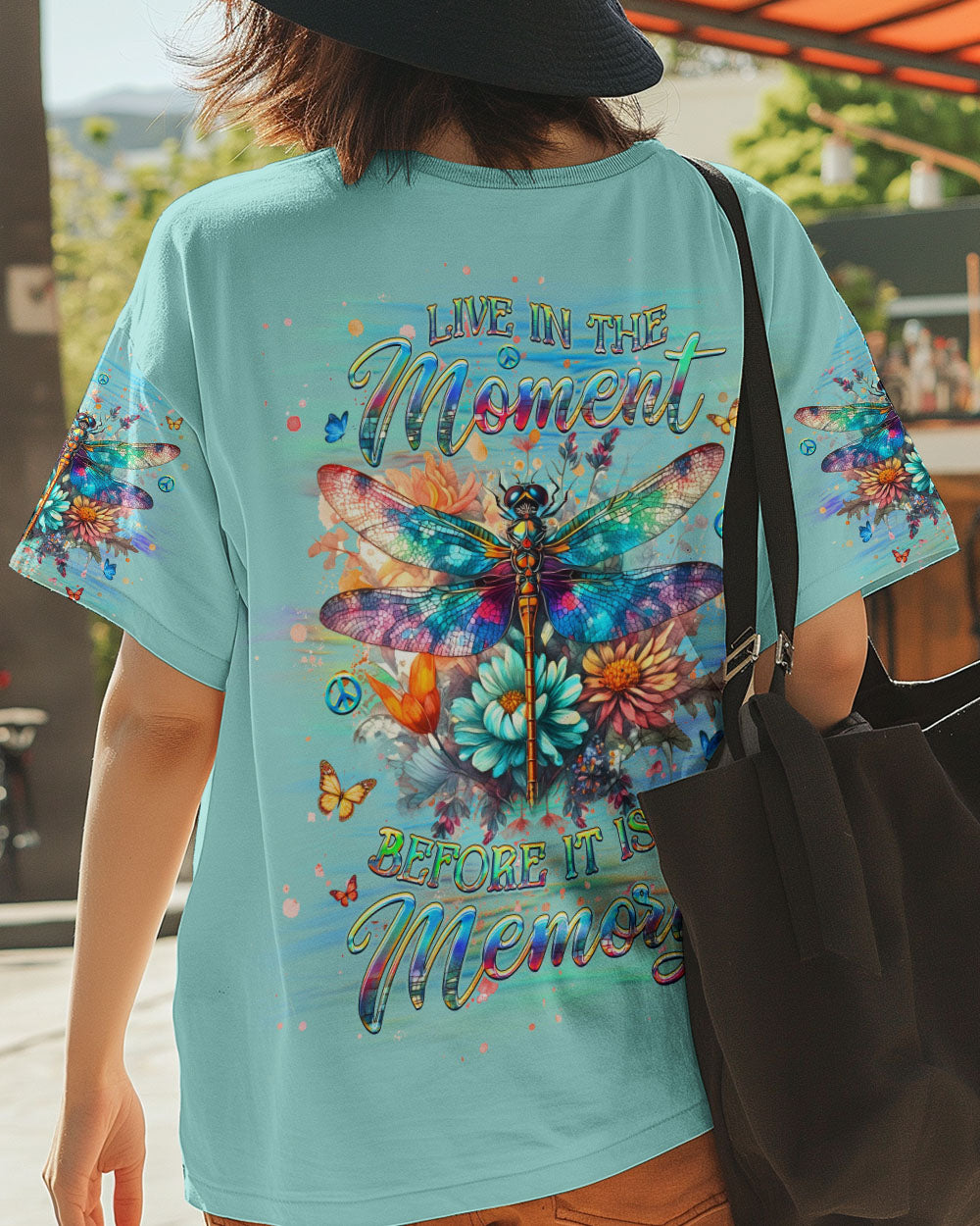 LIVE IN THE MOMENT DRAGONFLY ALL OVER PRINT - YHHG2709242