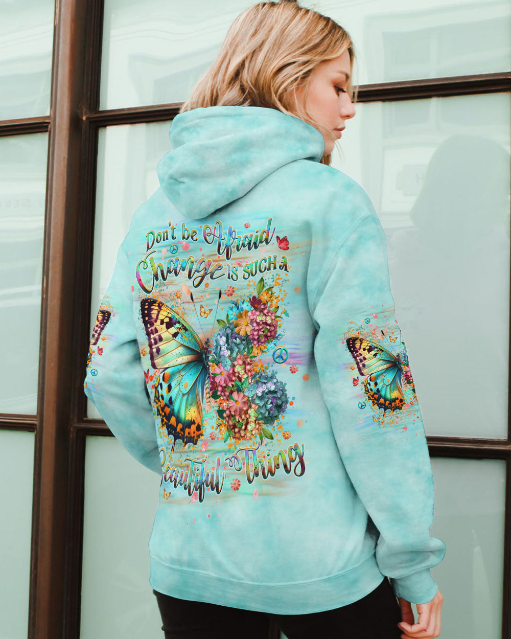 CHANGE IS SUCH A BEAUTIFUL THING BUTTERFLY ALL OVER PRINT - YHHG3009242