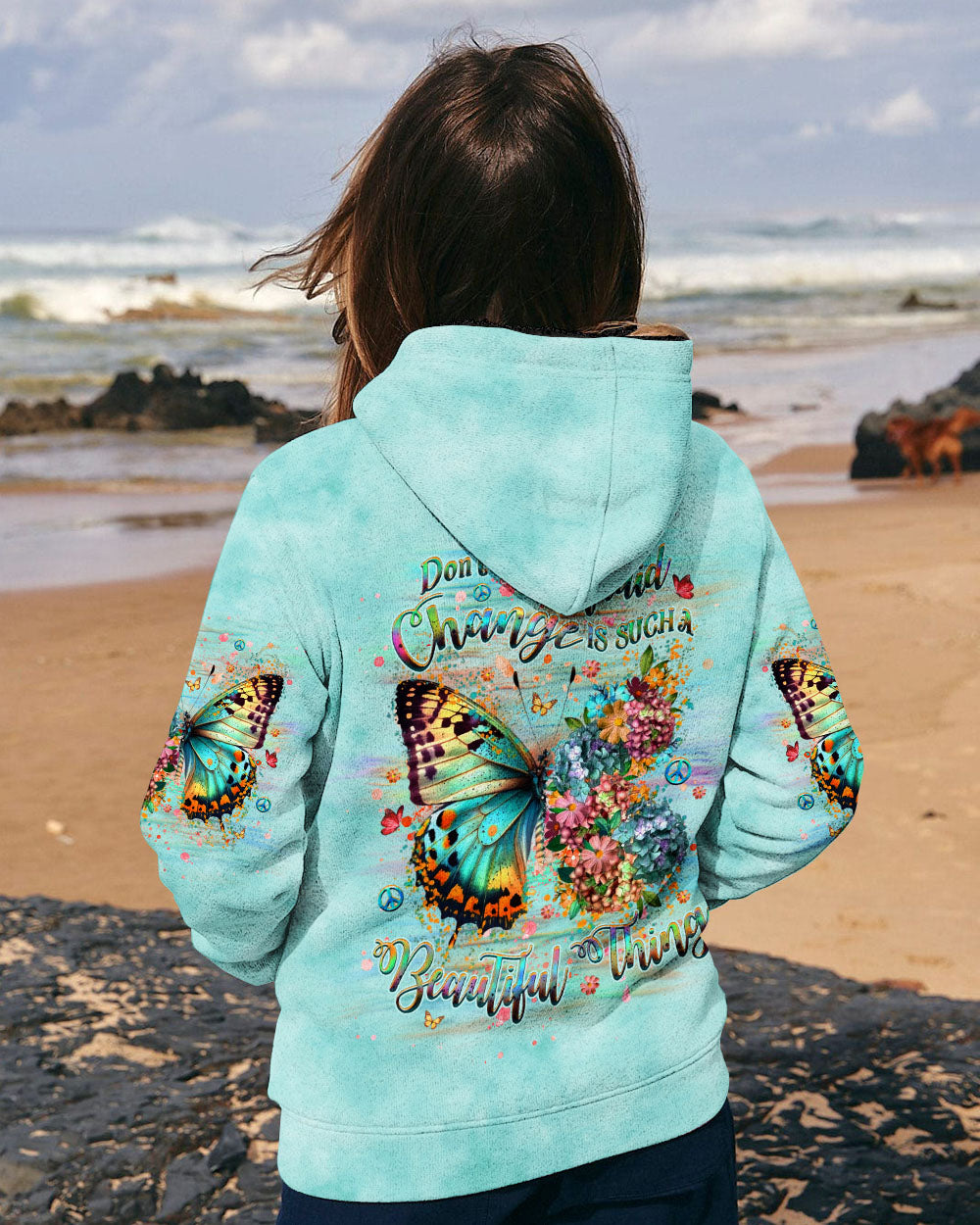 CHANGE IS SUCH A BEAUTIFUL THING BUTTERFLY ALL OVER PRINT - YHHG3009242