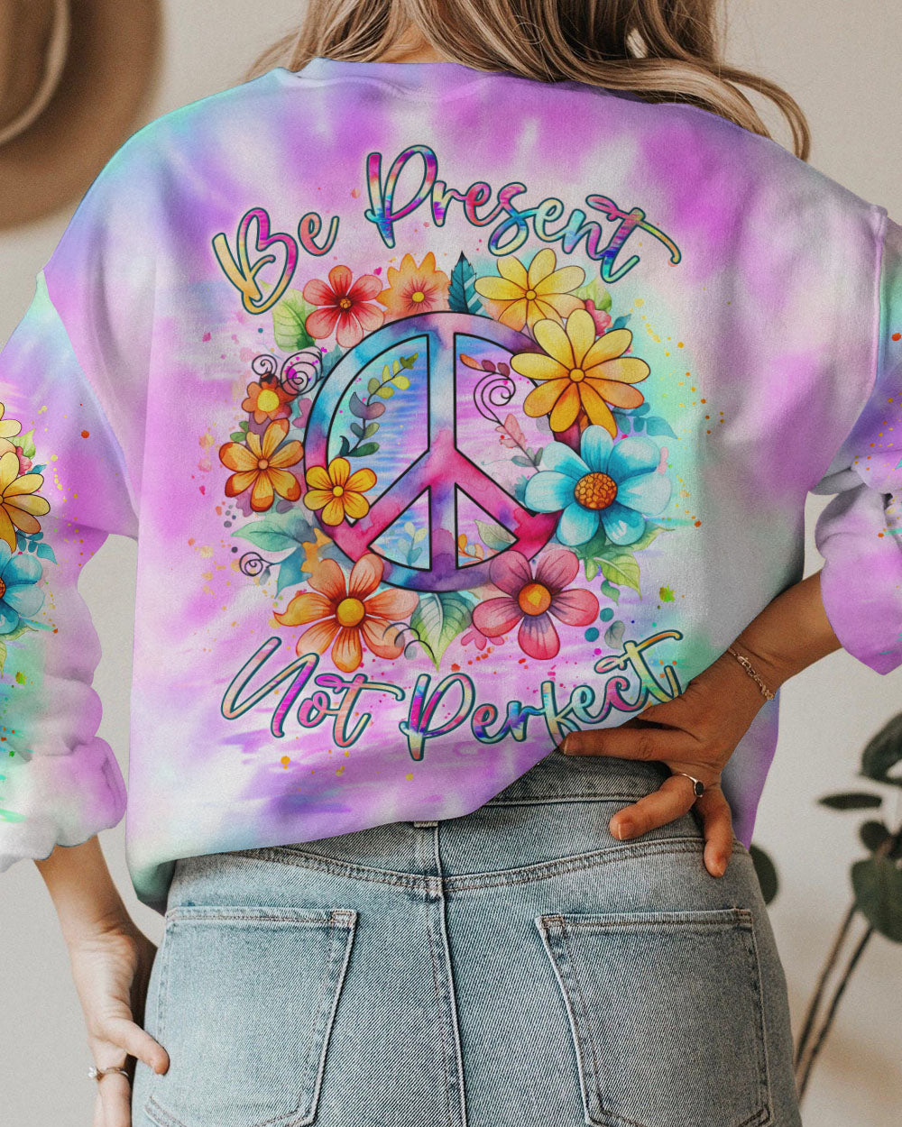 BE PRESENT NOT PERFECT ALL OVER PRINT - YHLN1107233