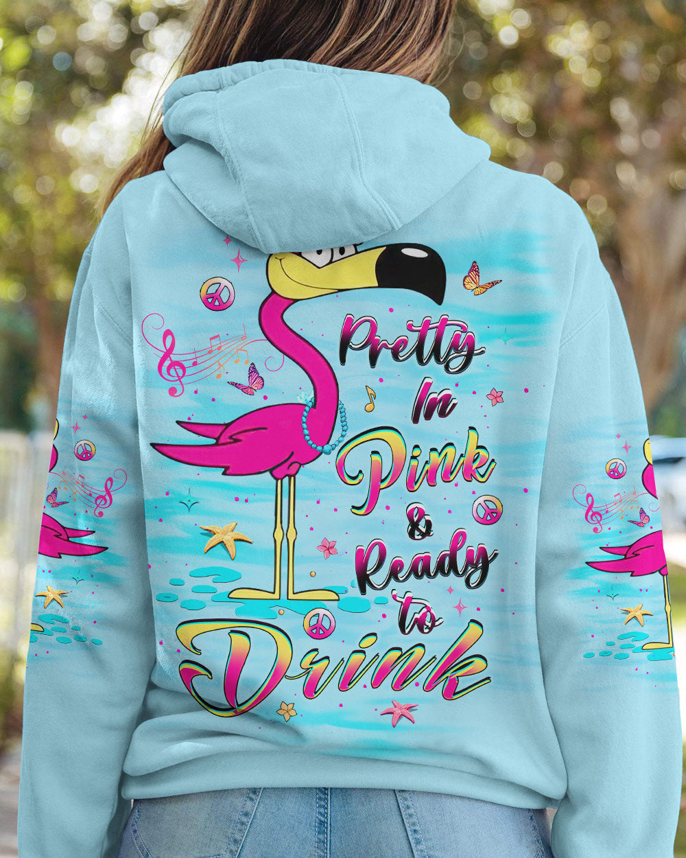 PRETTY IN PINK FLAMINGO ALL OVER PRINT - YHLT0807242