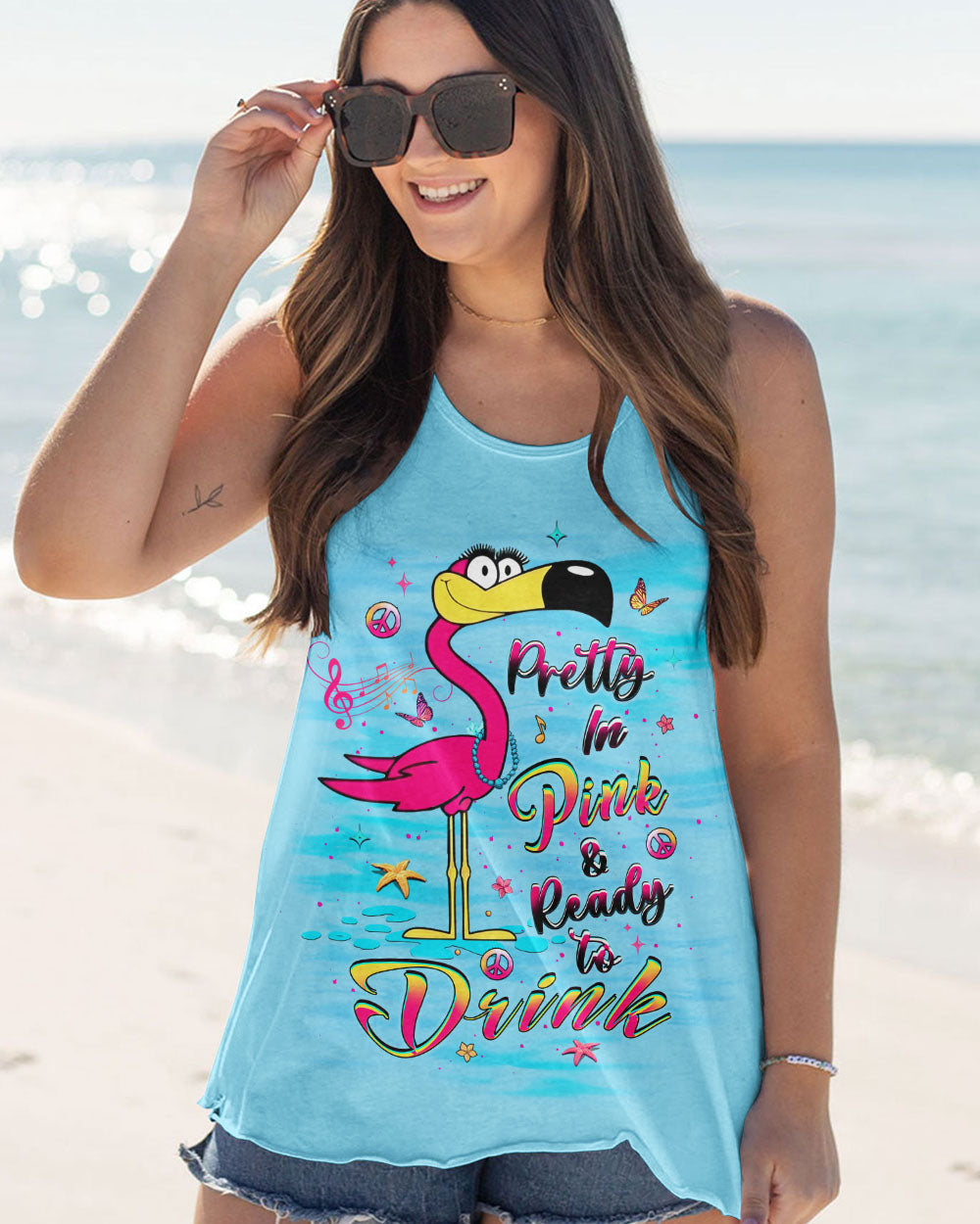 PRETTY IN PINK FLAMINGO ALL OVER PRINT - YHLT0807242