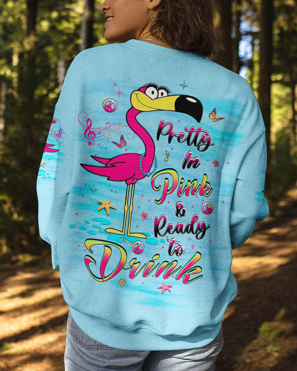 PRETTY IN PINK FLAMINGO ALL OVER PRINT - YHLT0807242