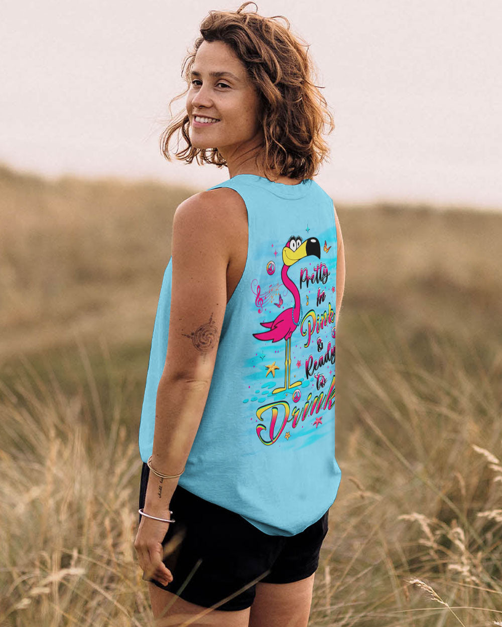 PRETTY IN PINK FLAMINGO ALL OVER PRINT - YHLT0807242
