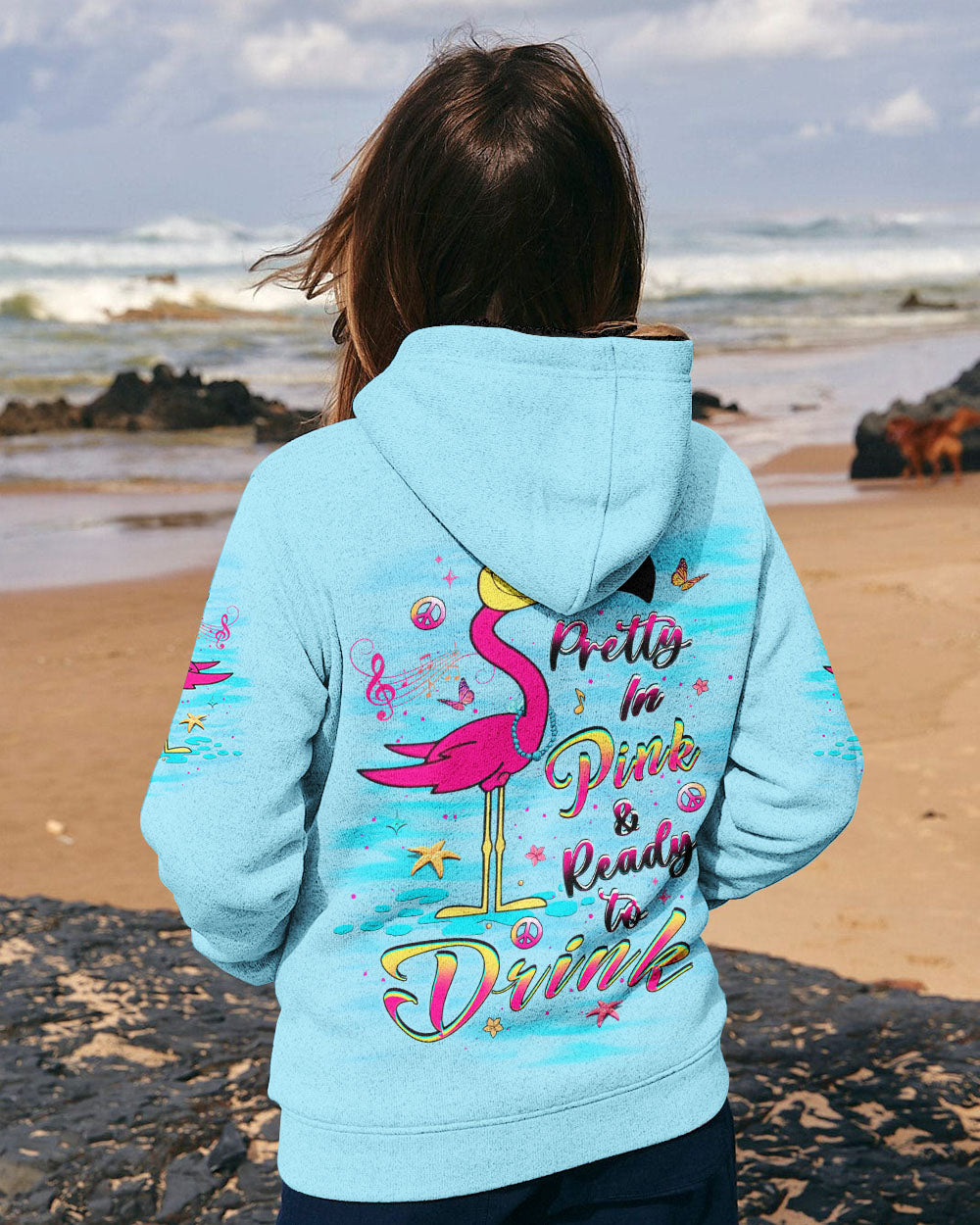 PRETTY IN PINK FLAMINGO ALL OVER PRINT - YHLT0807242