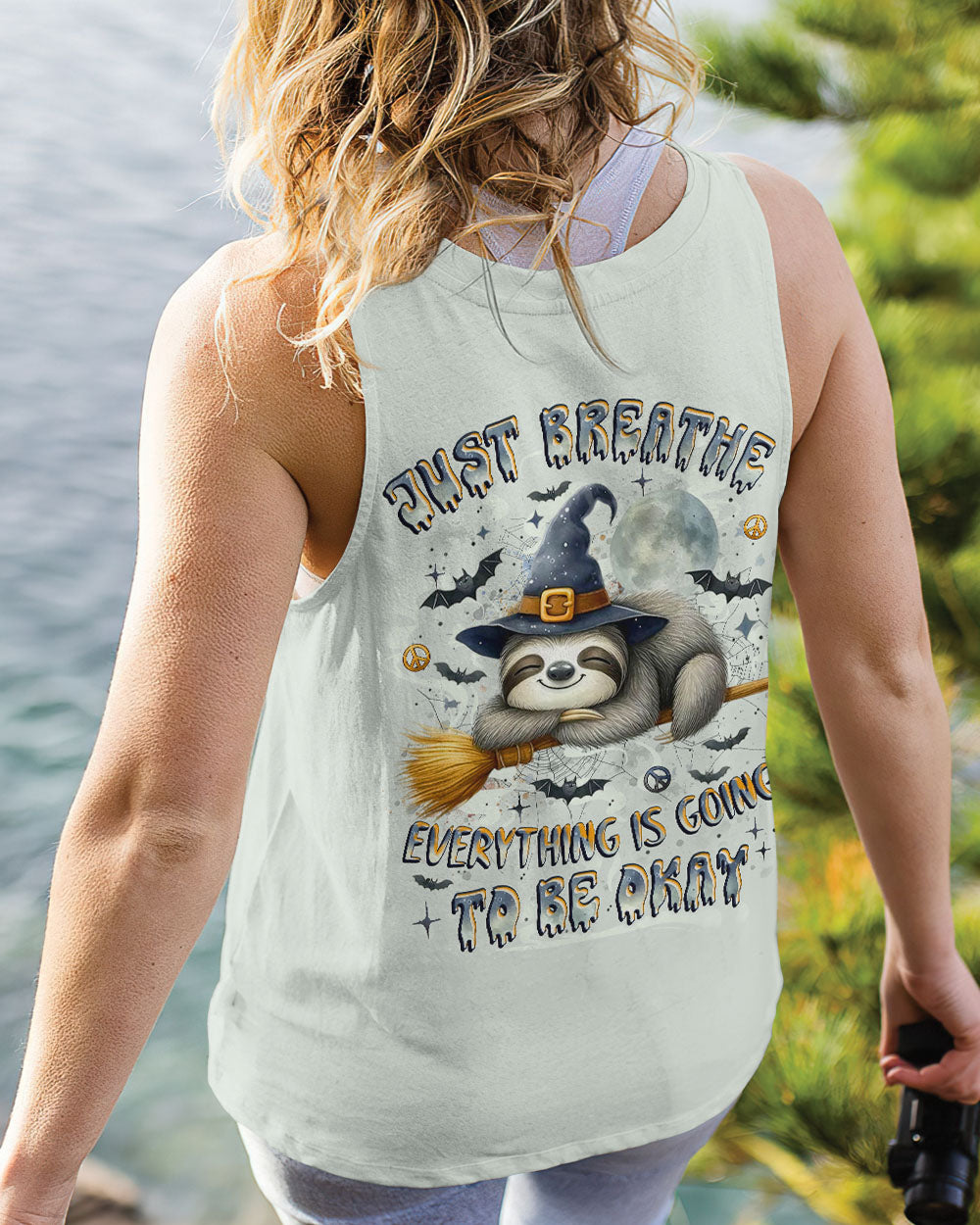 JUST BREATHE SLOTH WITCH HALLOWEEN ALL OVER PRINT - YHLT0808251