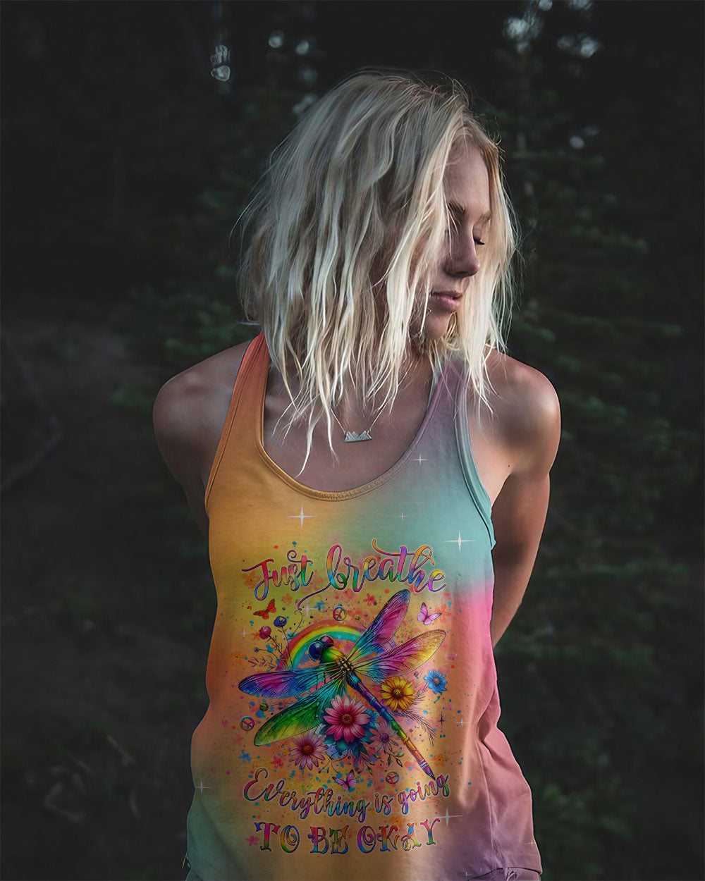 JUST BREATHE DRAGONFLY ALL OVER PRINT - YHLT1309243
