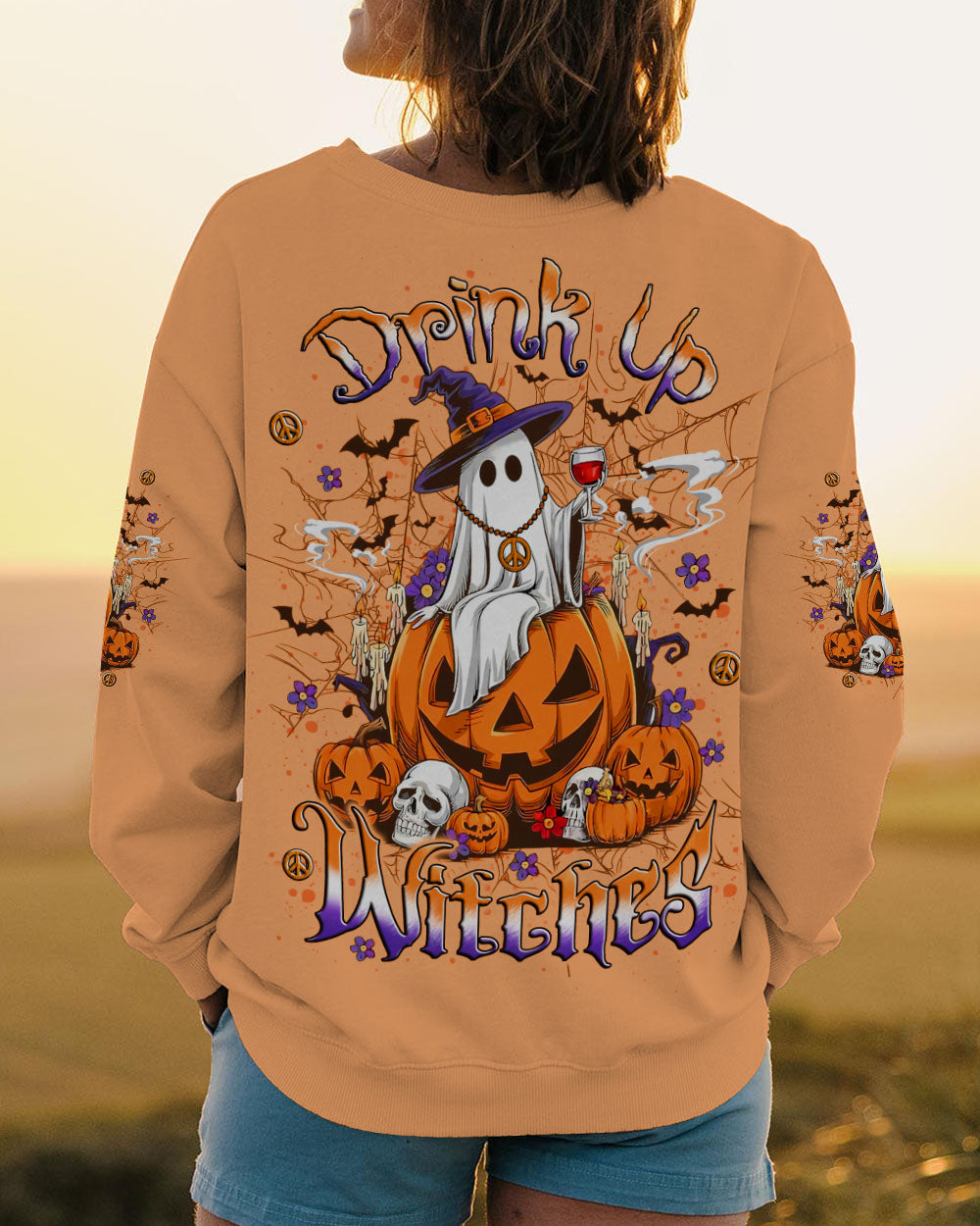 DRINK UP WITCHES HALLOWEEN BOO ALL OVER PRINT - YHLT1507252