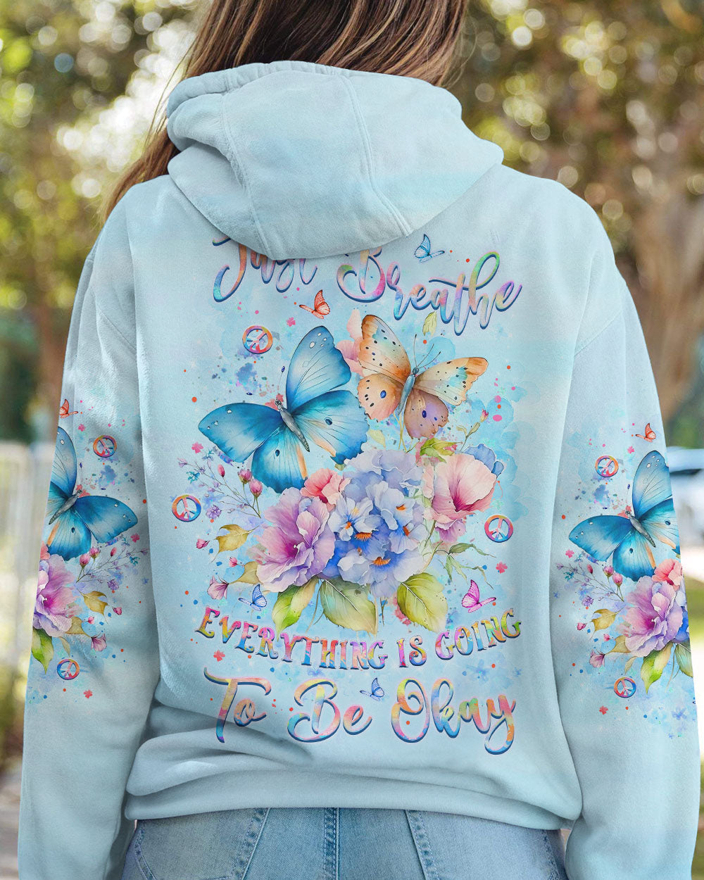 JUST BREATHE BUTTERFLY ALL OVER PRINT - YHLT1707244