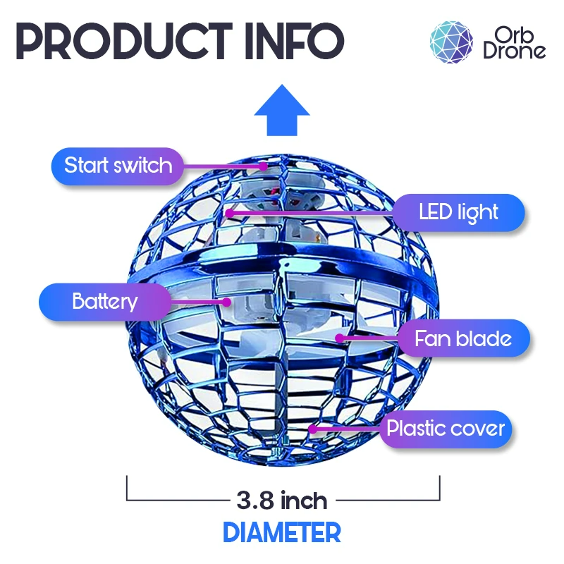 OrbDrone - 🎄Early Christmas Sale-50% OFF🎁 Flying Orb Pro Spinner Mini Drone
