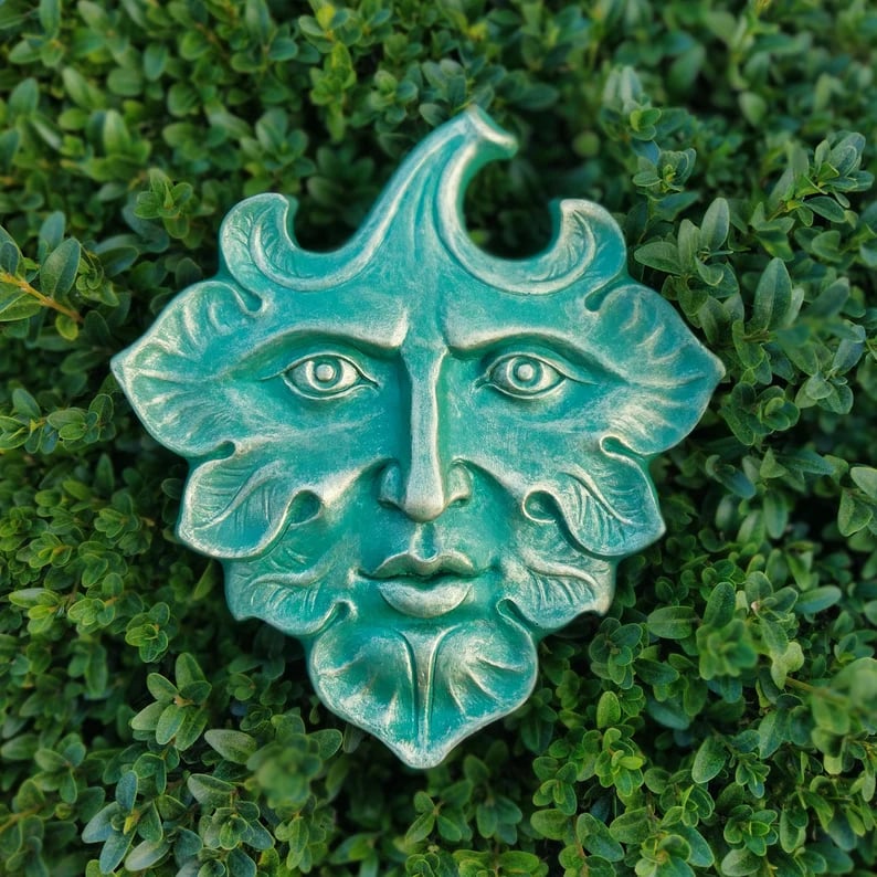 ☘️Green Leaf Man wall art sculpture home garden decoration