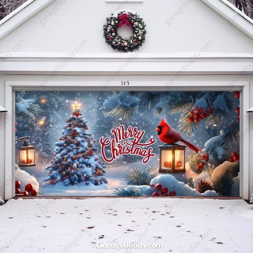 Garage Buddy | Cardinal's Christmas | Christmas Garage Door Cover