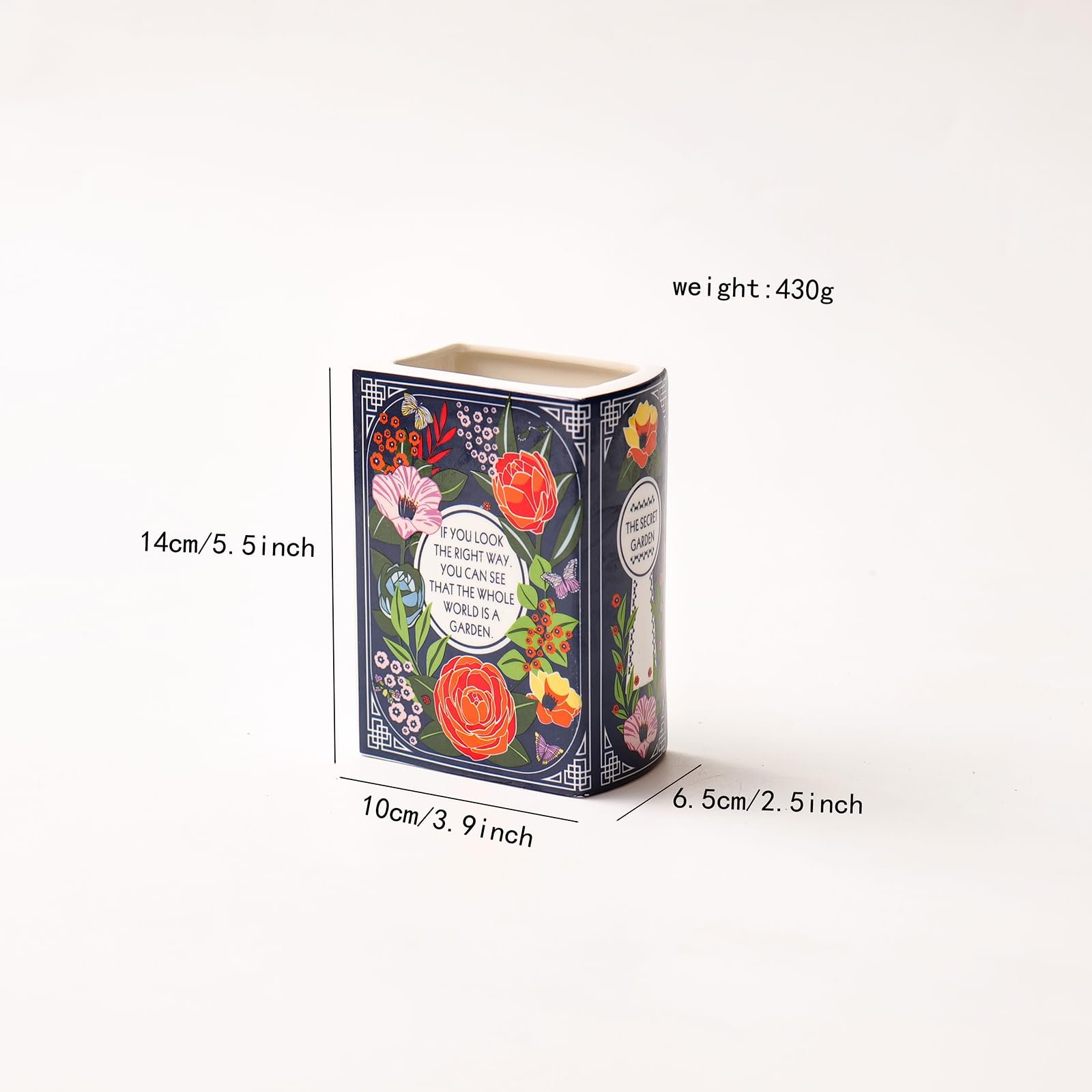 🔥LAST DAY 50% OFF - 📚 The Secret Garden Book-Shaped Ceramic Vase