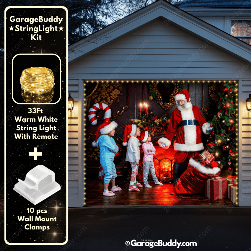 Garage Buddy | Santa With Kids | Christmas Garage Door Cover