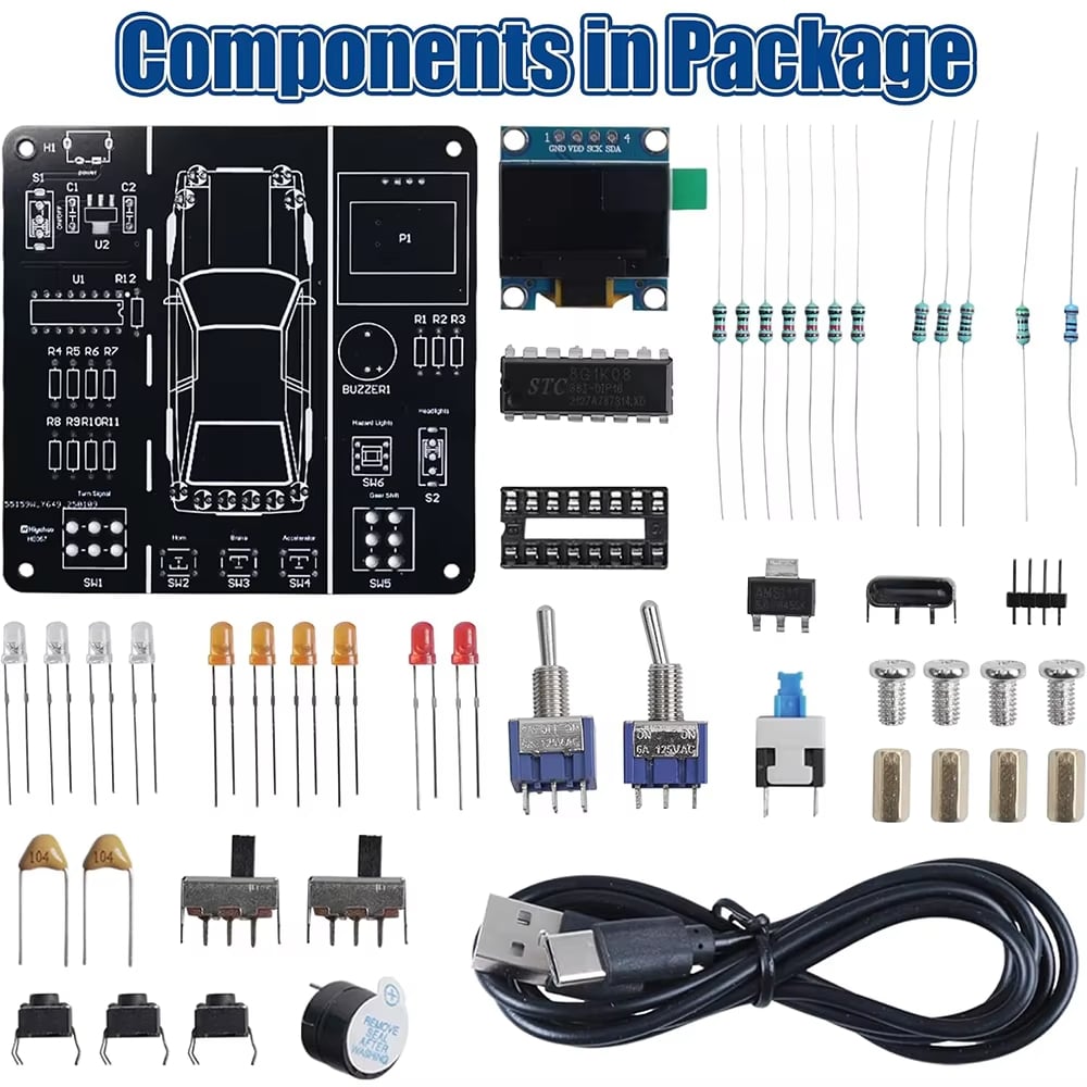 ⏰Historical Lowest Price: Save 49%-🔥DIY Car Driving Simulation Soldering Practice Kit
