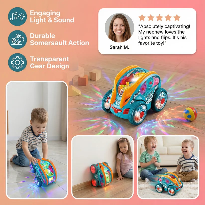 LED Somersault Vehicle with Music