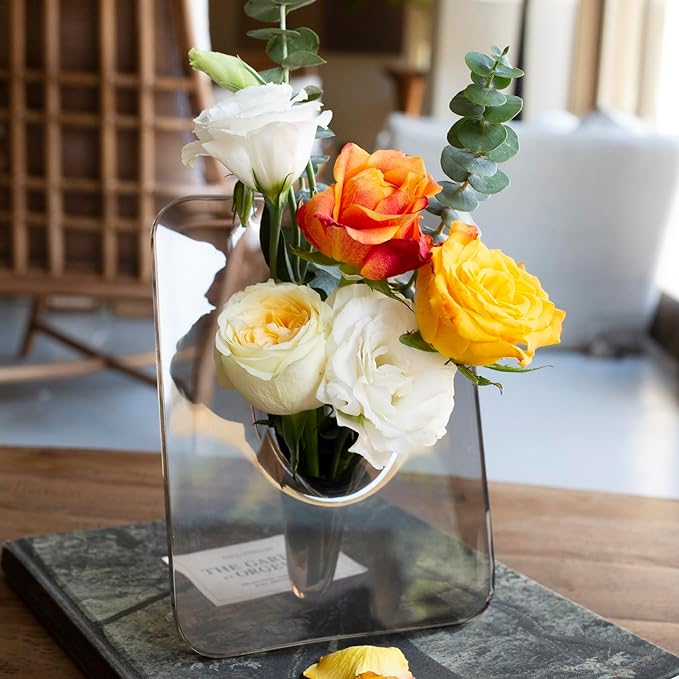 💐Mother's Day Gift - Clear Acrylic Photo Frame Flower Vase