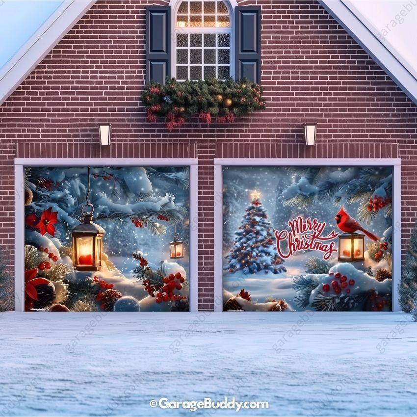 Garage Buddy | Cardinal's Christmas | Christmas Garage Door Cover