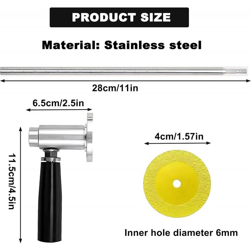 Upgraded version of the internal PVC pipe cutter with guide handle, heavy-duty pipe tool, suitable for internal pipe cutting, compatible with standard electric drills, professional diamond blade, suitable for PVC, ABS, and plastic pipes kit set