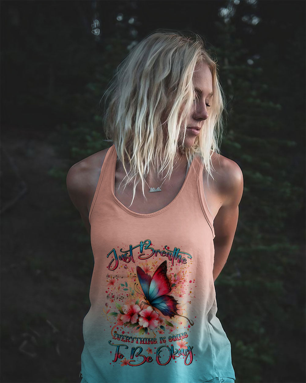 JUST BREATHE BUTTERFLY ALL OVER PRINT - TLTR2307242
