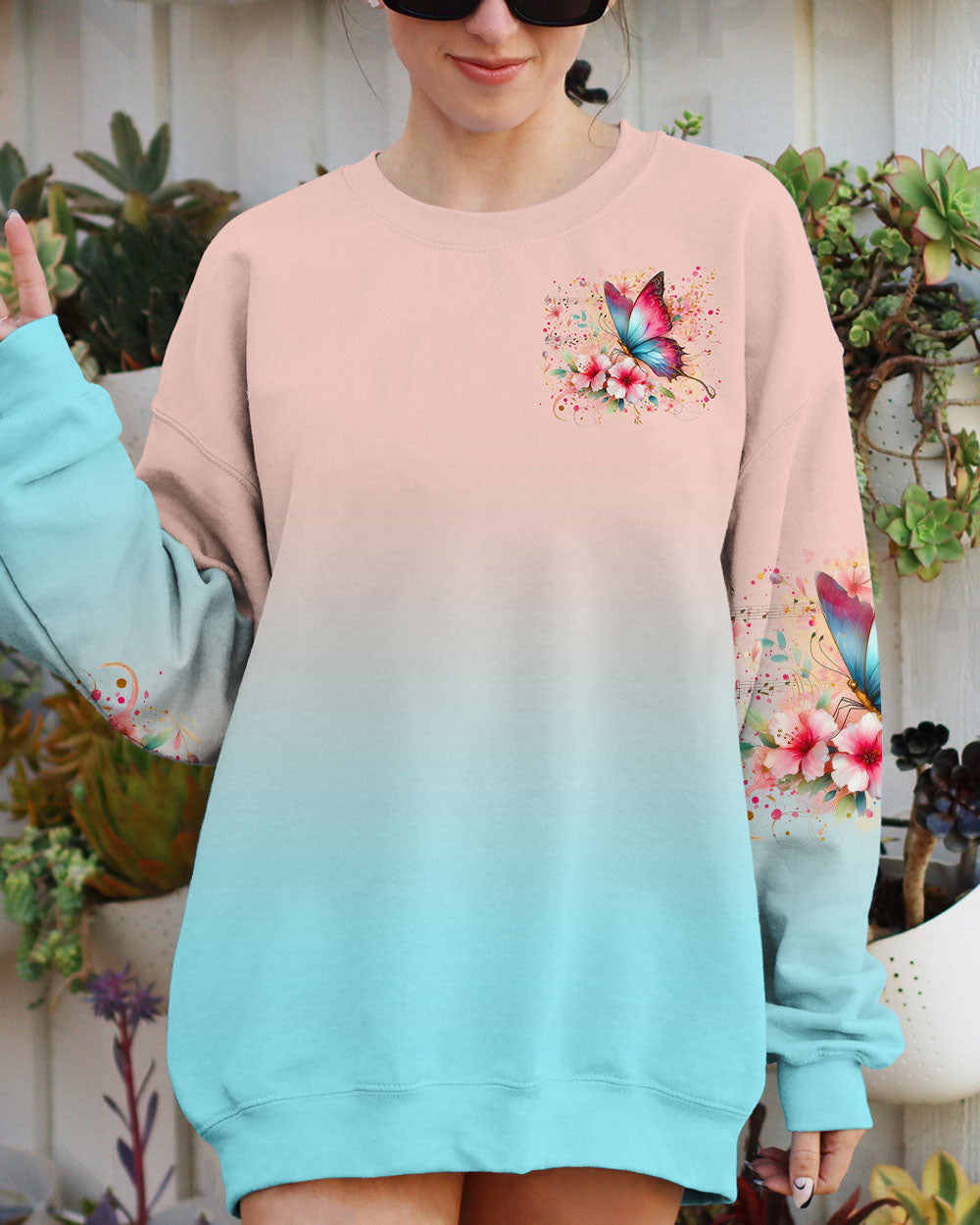 JUST BREATHE BUTTERFLY ALL OVER PRINT - TLTR2307242