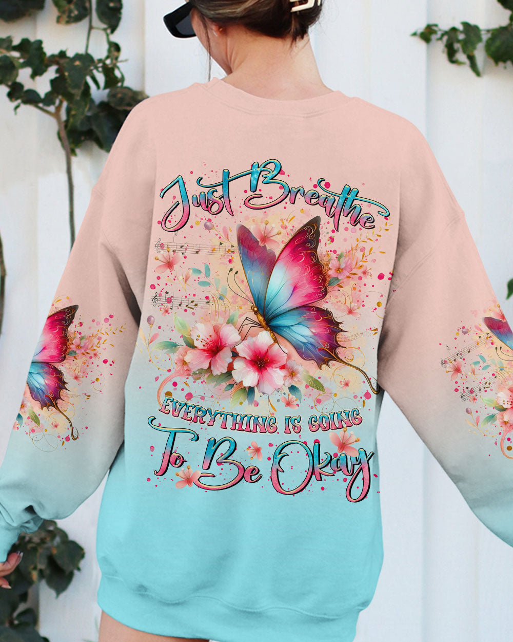 JUST BREATHE BUTTERFLY ALL OVER PRINT - TLTR2307242