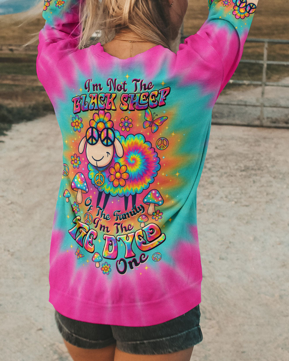 I'M NOT THE BLACK SHEEP TIE DYE ALL OVER PRINT - TLTW2006254