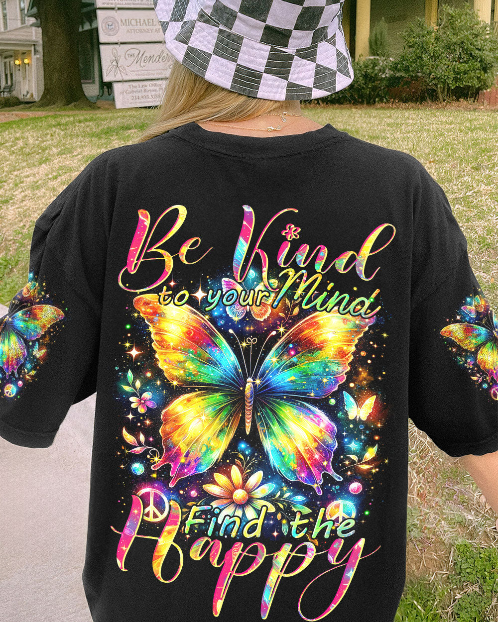 BE KIND TO YOUR MIND BUTTERFLY ALL OVER PRINT - TYTM2901242