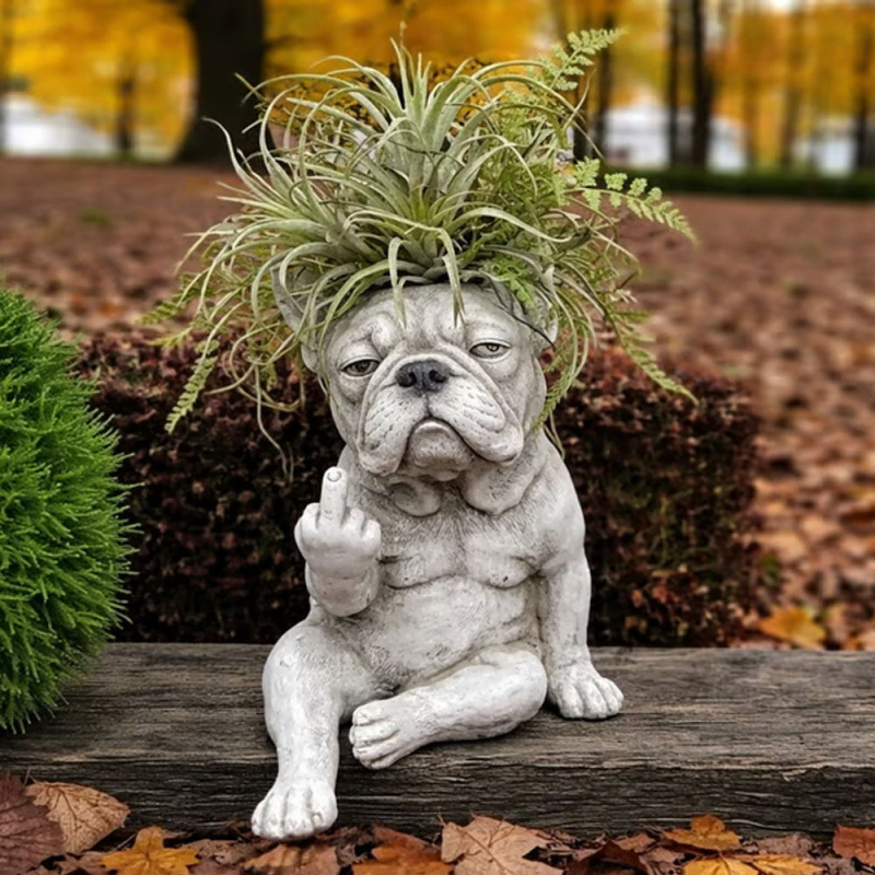 Funny French Bulldog Planter – Your Plants Just Got Attitude 🌿🐶