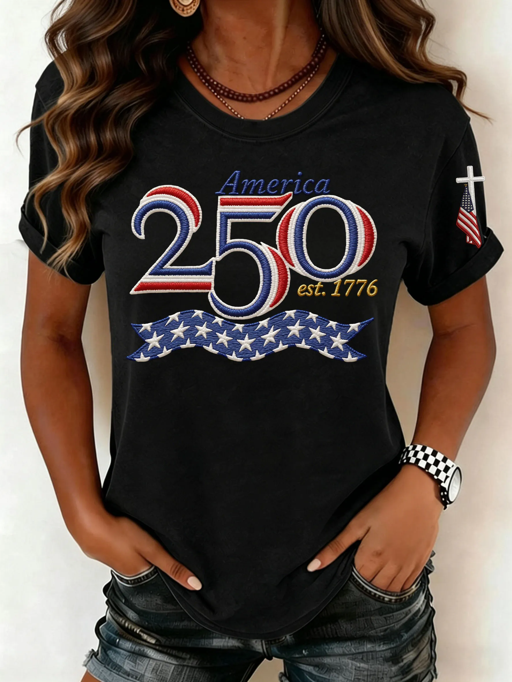 Women's Retro 1776–2026 250 Year Print T-Shirt