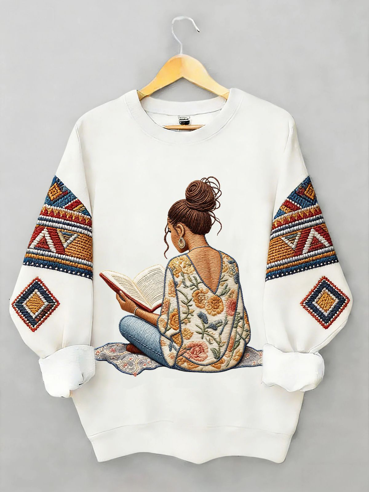 Women's Reading Lover Print Long Sleeve T-Shirt