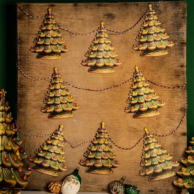 Christmas Vintage Bunting Wooden🎄