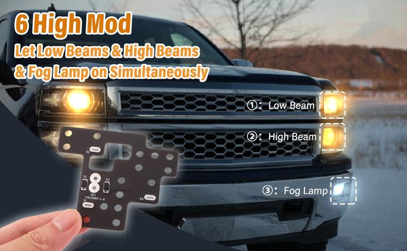 💪Hot Sale! 🔥49% OFF - 🚗6 High Mod for Fog Lights&Low Beams&High Beams Lamp on Simultaneously