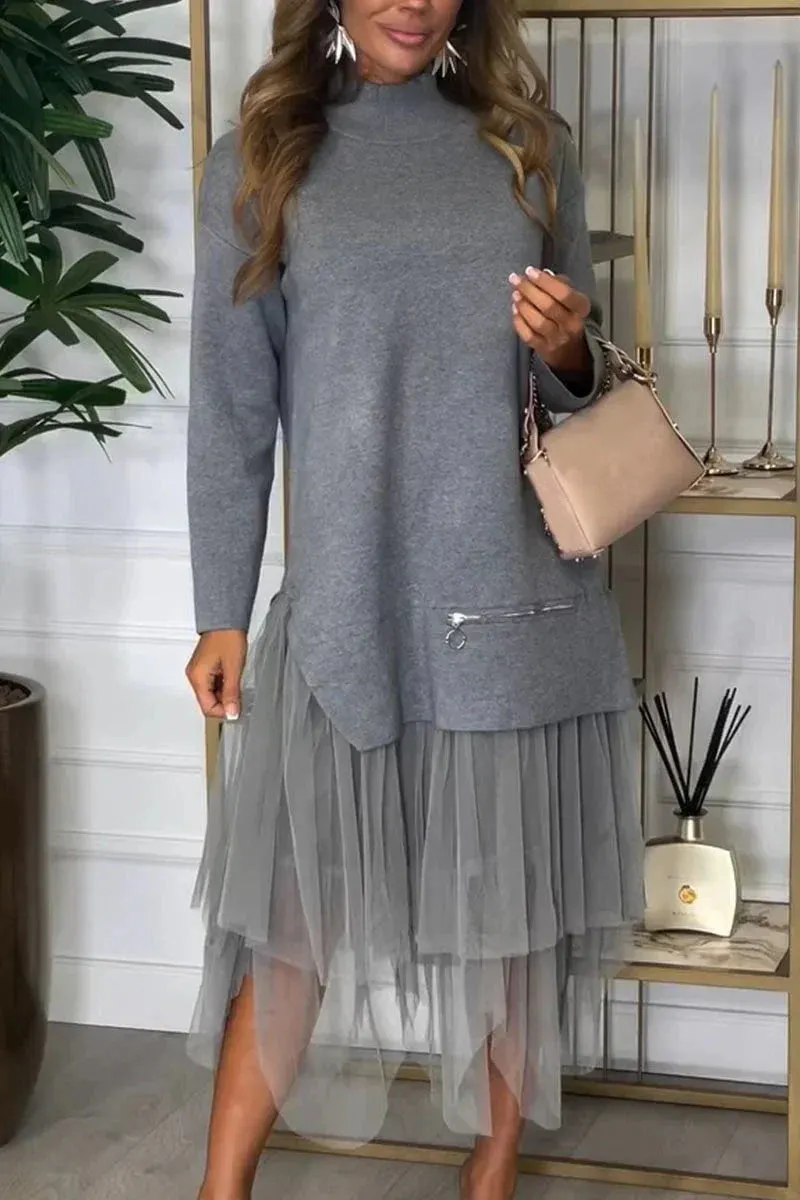 Women's Mesh Patchwork Dress